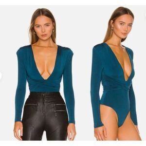 Women's Lovers‎ + Friends Anya Dark Teal Bodysuit Size XS